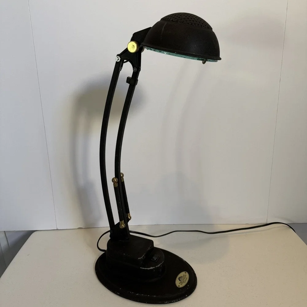 Dynasty Classics Articulated Neck Black Office Desk Lamp Adjustable Tested Works